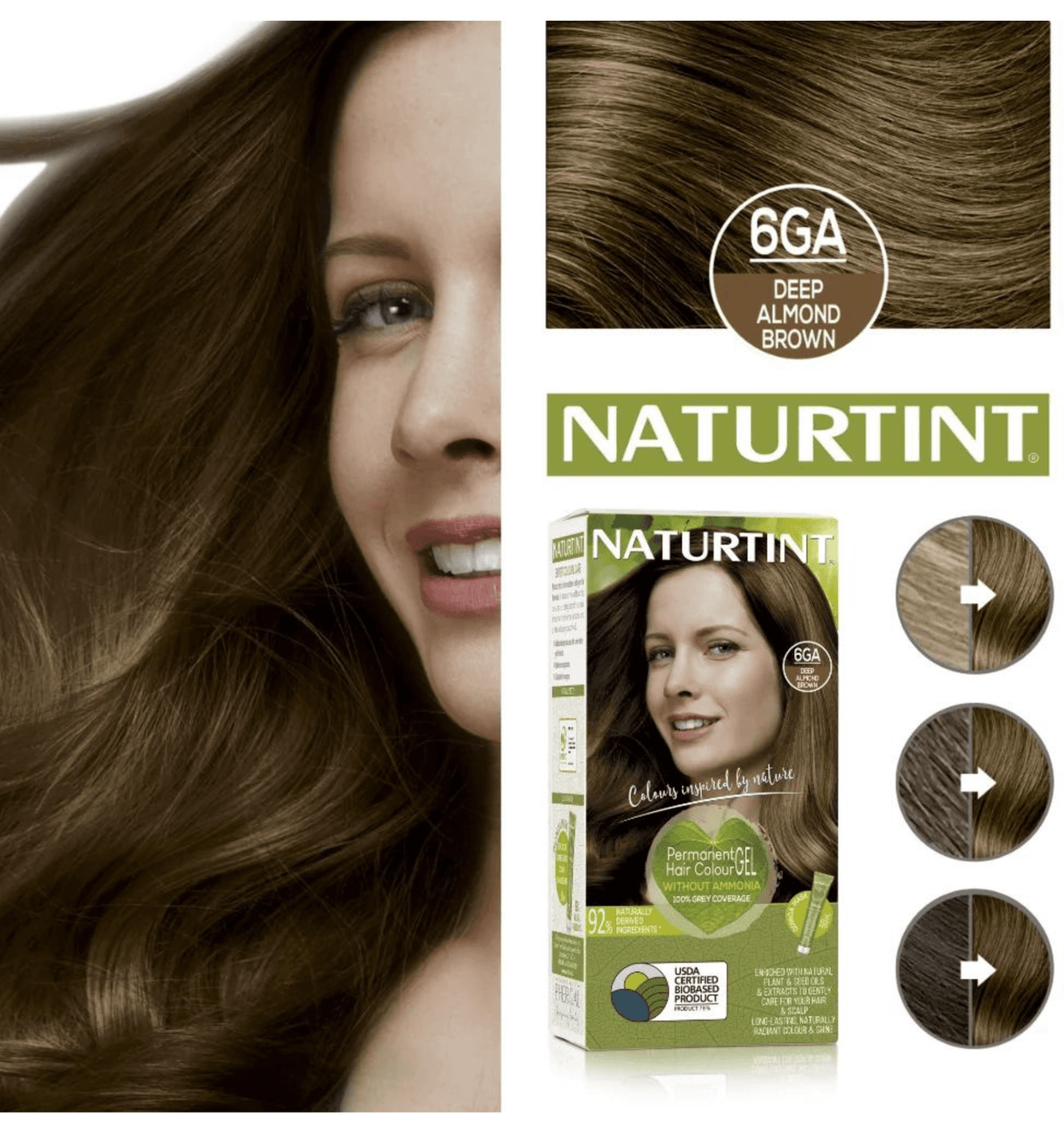 Naturtint Permanent Hair Colourant 6GA Deep Almond Brown - Up to 35% Off