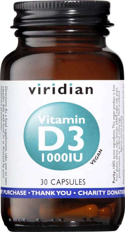 Viridian Vitamin D3 1000iu Veg Caps 30 size #270 Up To 30% Off