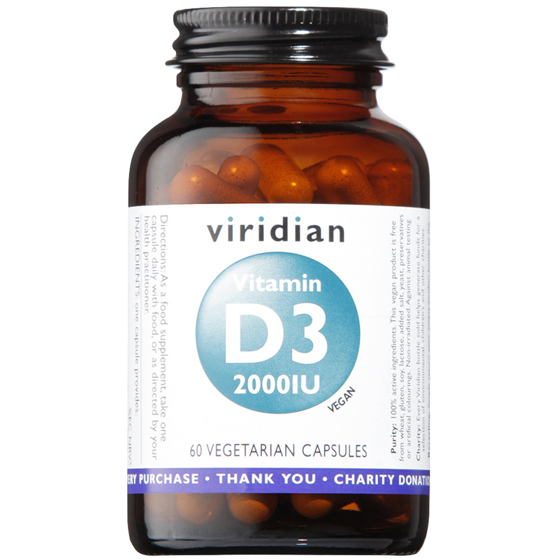 Viridian Vitamin D3 2000iu Veg Caps 60 size #274 Up To 30% Off