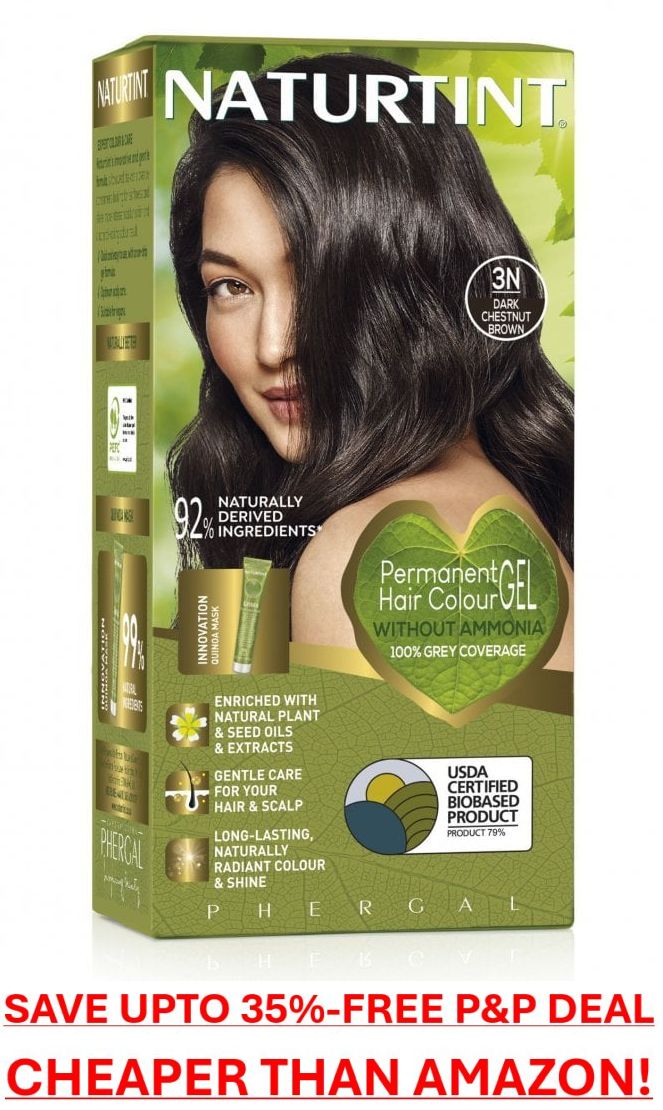Naturtint Permanent Hair Colourant 3N - Dark Chestnut Brown - Up to 35% Off