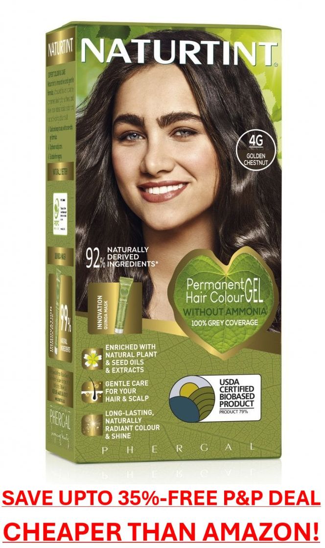 Naturtint Permanent Hair Colourant 4G - Golden Chestnut - Up to 35% Off