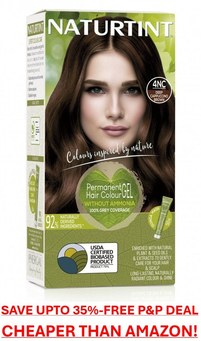 Naturtint Permanent Hair Colourant 4NC Deep Cappuccino Brown - Up to 35% Off