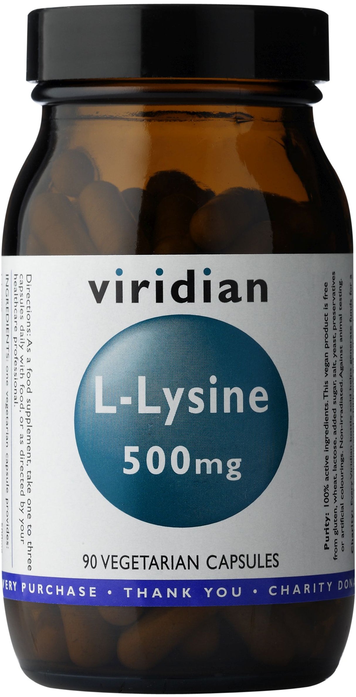 Viridian L-Lysine 500mg Veg Caps 90 size #032 Up To 30% Off