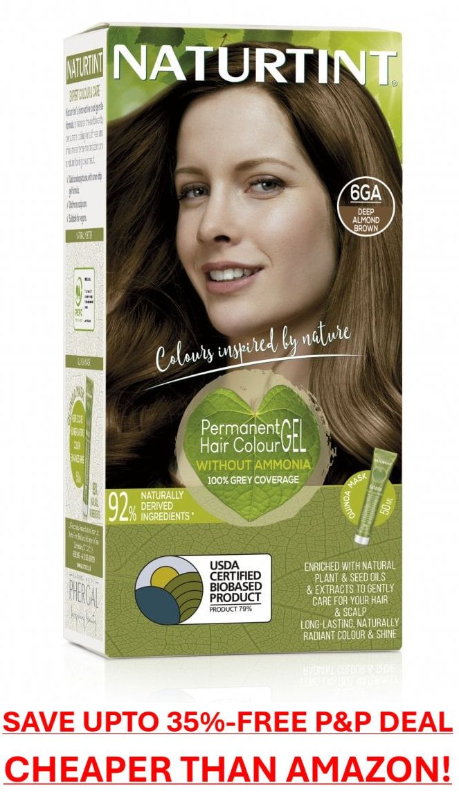 Naturtint Permanent Hair Colourant 6GA Deep Almond Brown - Up to 35% Off