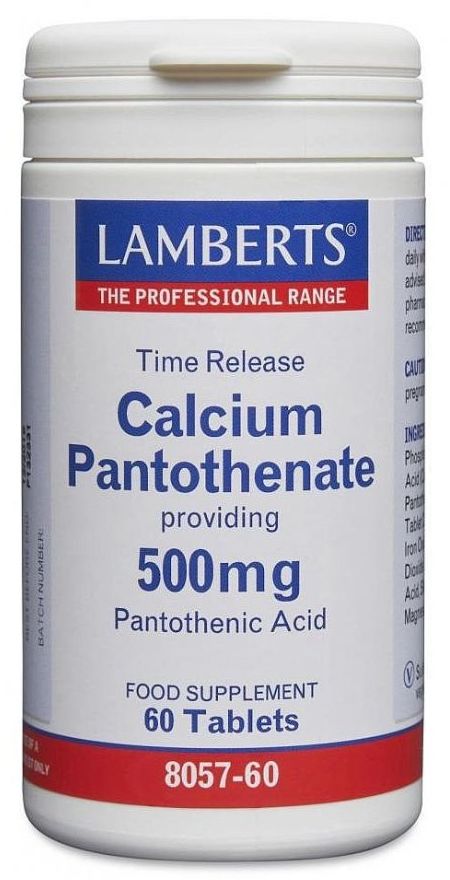 Lamberts Calcium Pantothenate 500mg 60 Tablets #8057 - Up To 30% Off