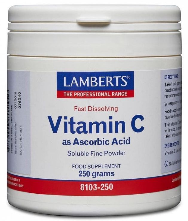 Lamberts Vitamin C as Ascorbic Acid 250 g # 8103 - Up To 30% Off