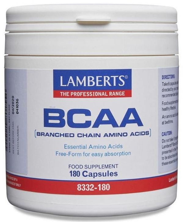 Lamberts BCCA (Branch Chained Amino Acids) 180 Caps #8332 - Up To 30% Off