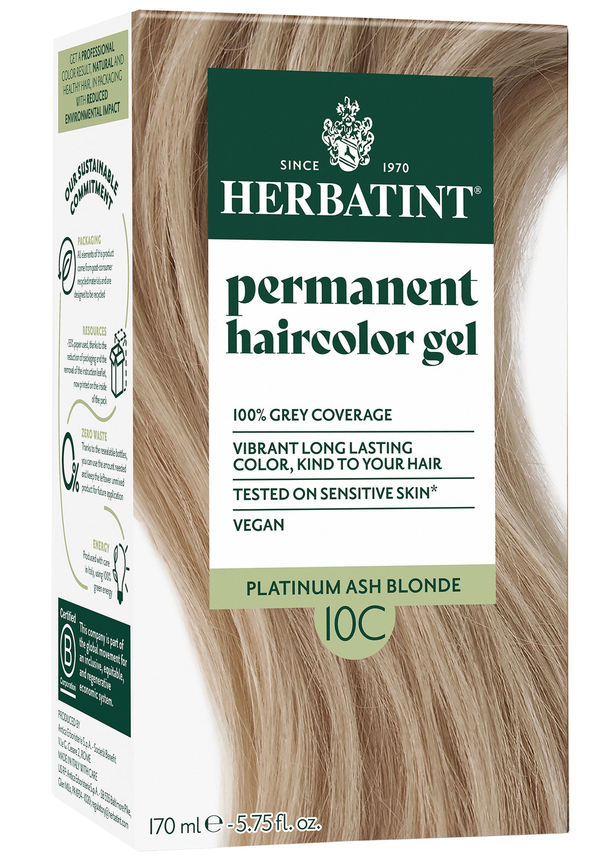 Herbatint Permanent Hair Colour 10C Swedish Blonde - Up to 34% Off