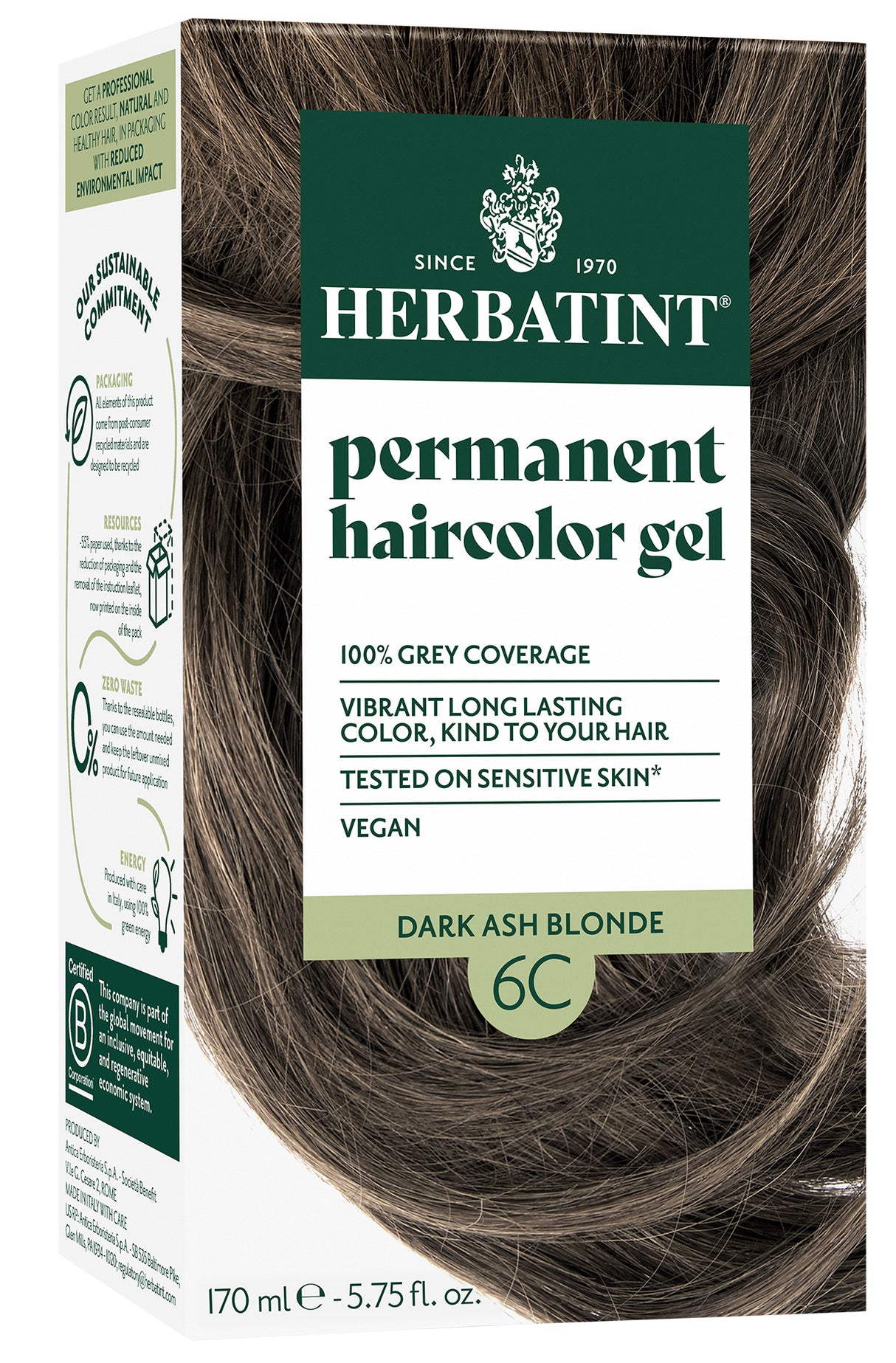 Herbatint Permanent Hair Colour 6C Dark Ash Blonde - Up to 34% Off