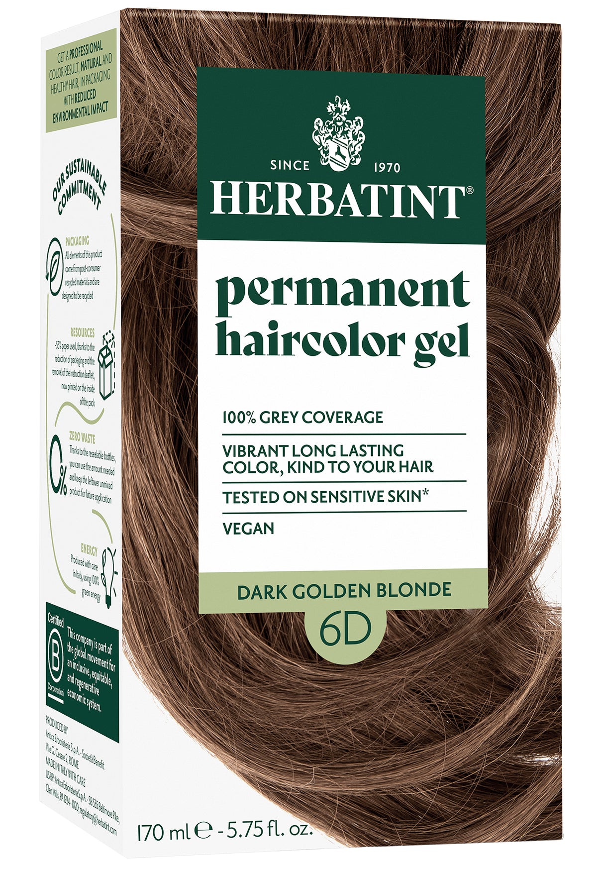 Herbatint Permanent Hair Colour 6D Dark Golden Blonde - Up to 34% Off