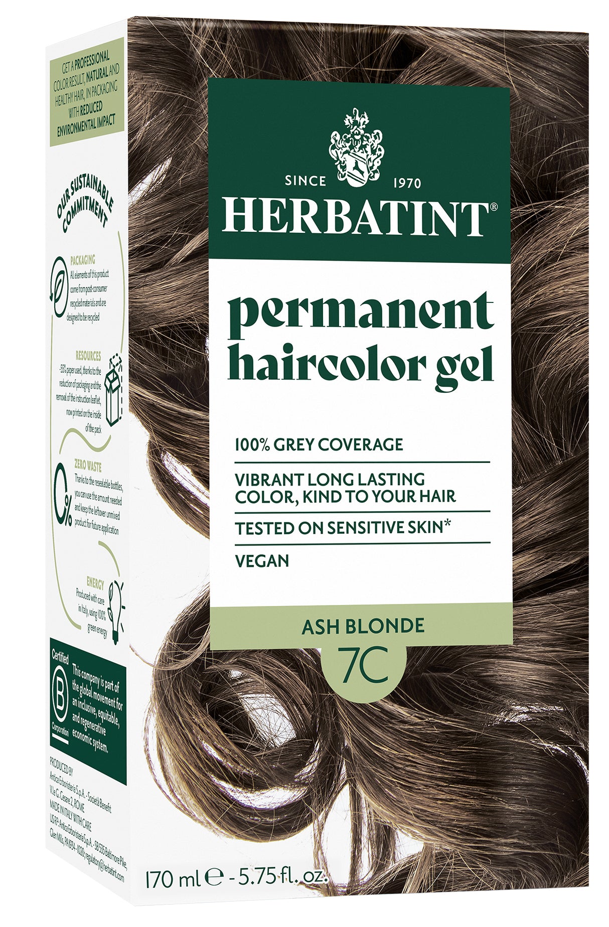 Herbatint Permanent Hair Colour 7C Ash Blonde - Up to 34% Off