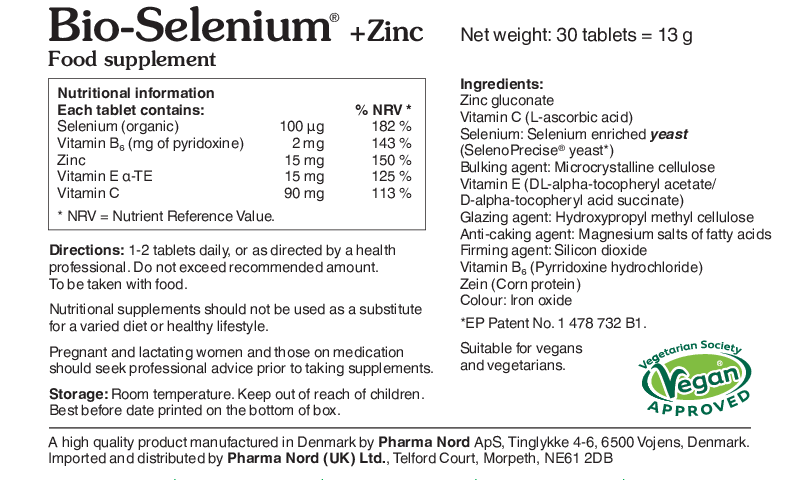 Pharma Nord Bio-Selenium + Zinc (with vit C, E and B6) 30 tabs