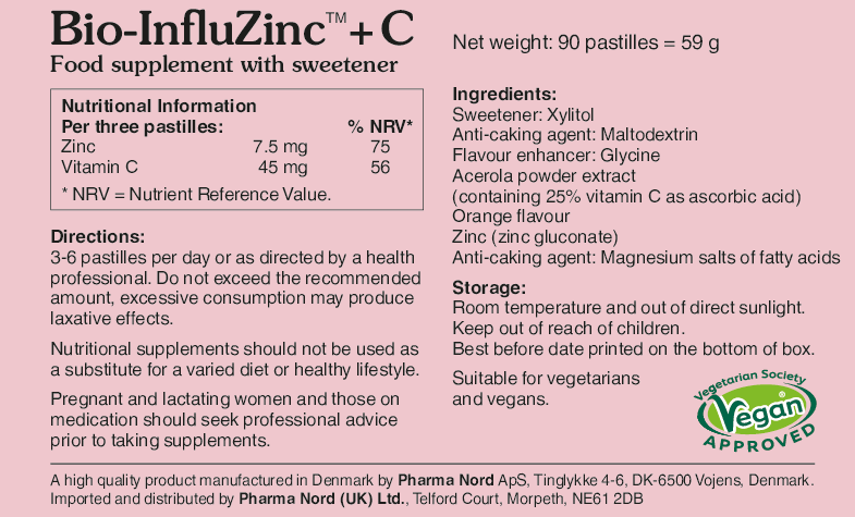 Pharma Nord Bio-InfuZinc + C 90 pastilles