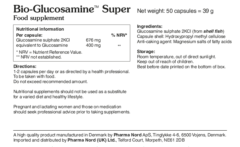 Pharma Nord Bio-Glucosamine Super 50 Capsules