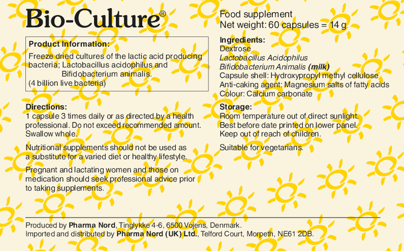Pharma Nord Bio-Culture 4 billion probiotic bacteria 60 caps