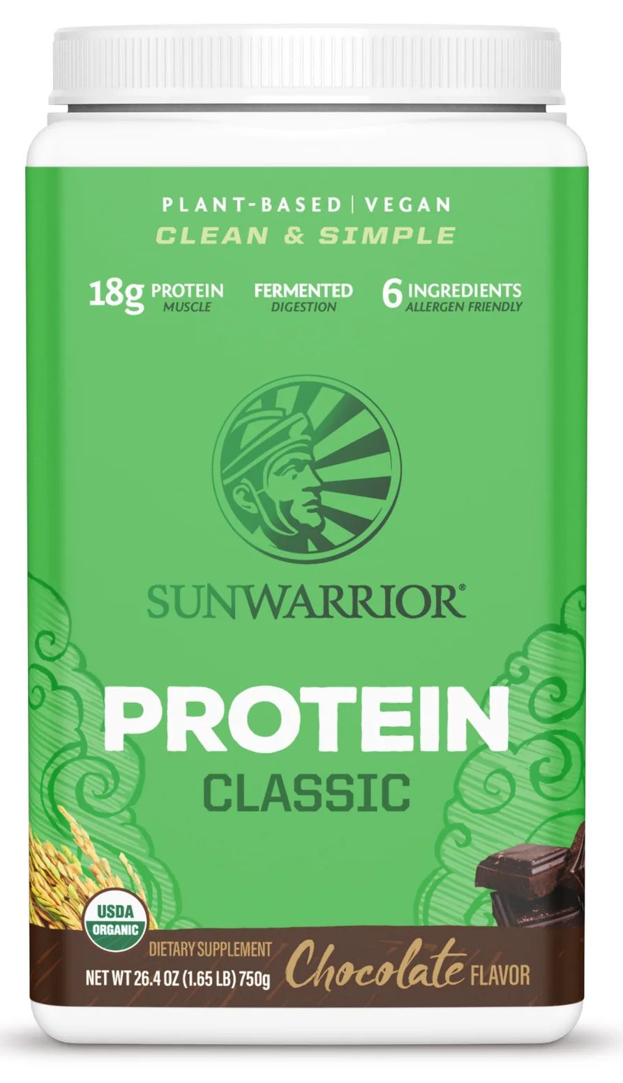 Sunwarrior Protein Classic 750g - Chocolate Flavoured