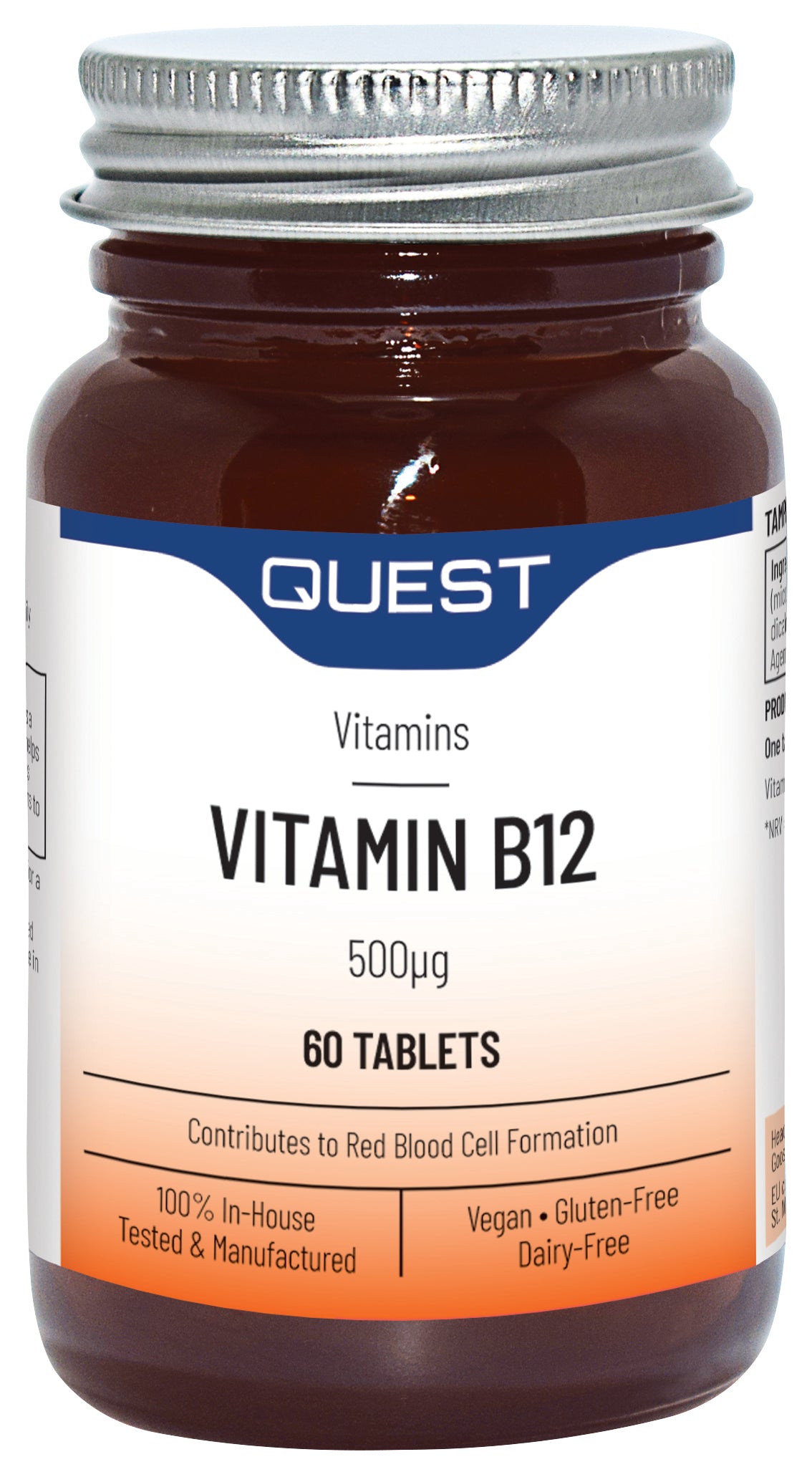 Quest Vitamins - Vitamin B12 500mcg (60 Capsules)