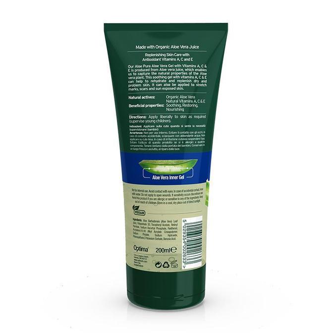 Aloe Pura Organic Aloe Vera Gel with A,C & E -200ml