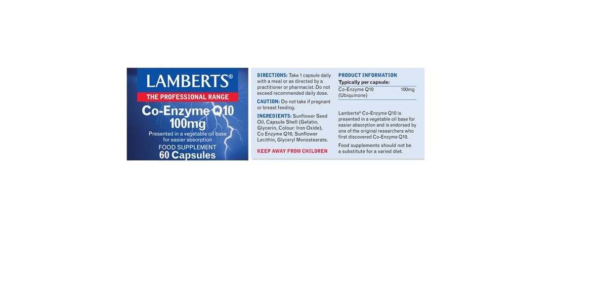 Lamberts Co-Enzyme Q10 100mg 60 Capsules #8533 - Up To 30% Off