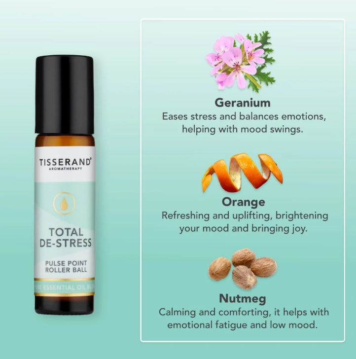 Tisserand Total De-Stress Pulse Point Roller Ball 10ml