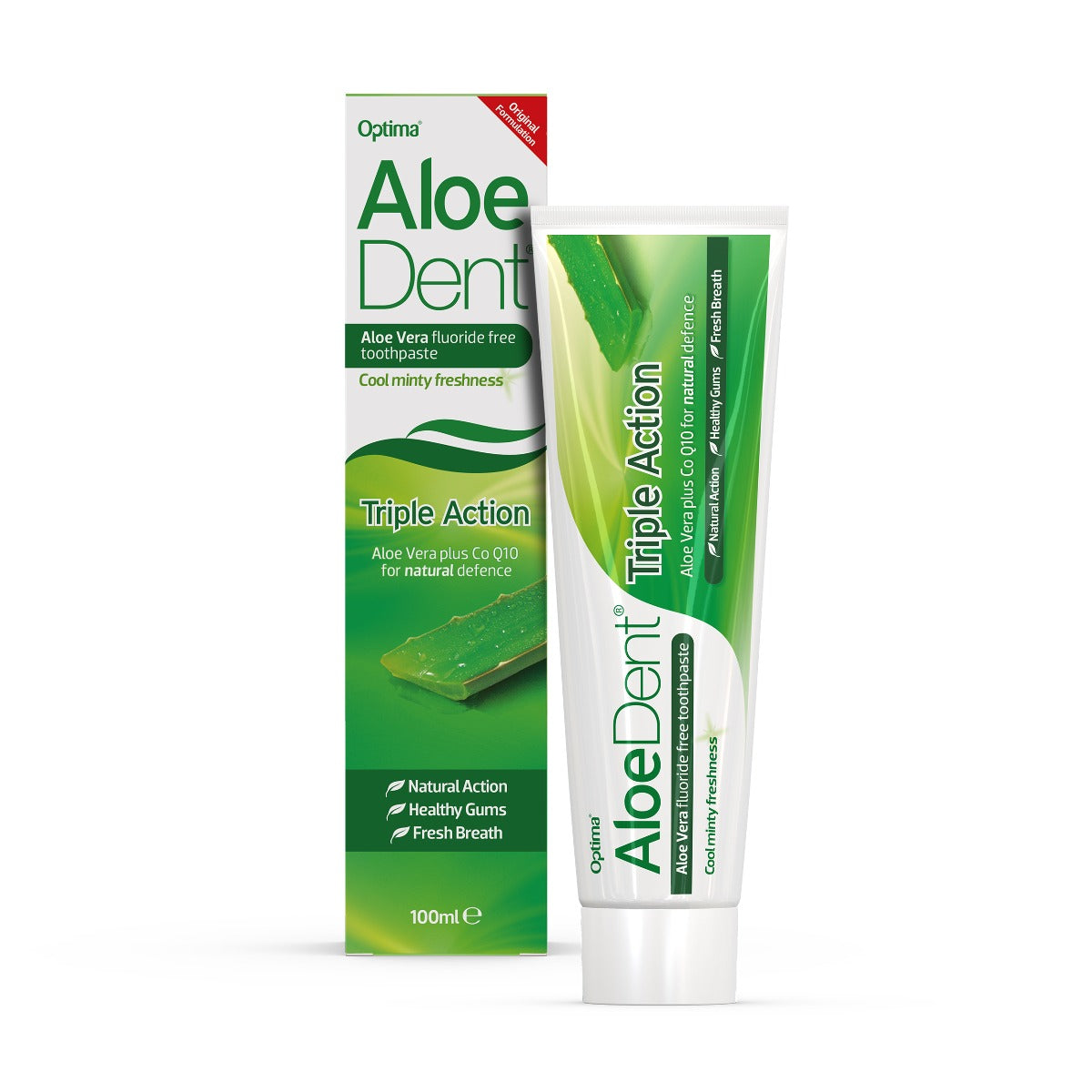 Aloe Dent Triple Action Aloe Vera Toothpaste + Co Q10 -Mint 100ml