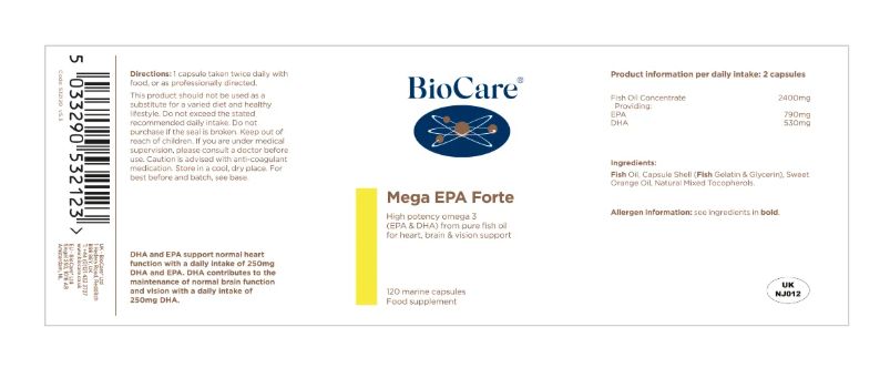 BioCare Mega EPA Forte 120 Capsules # 532120