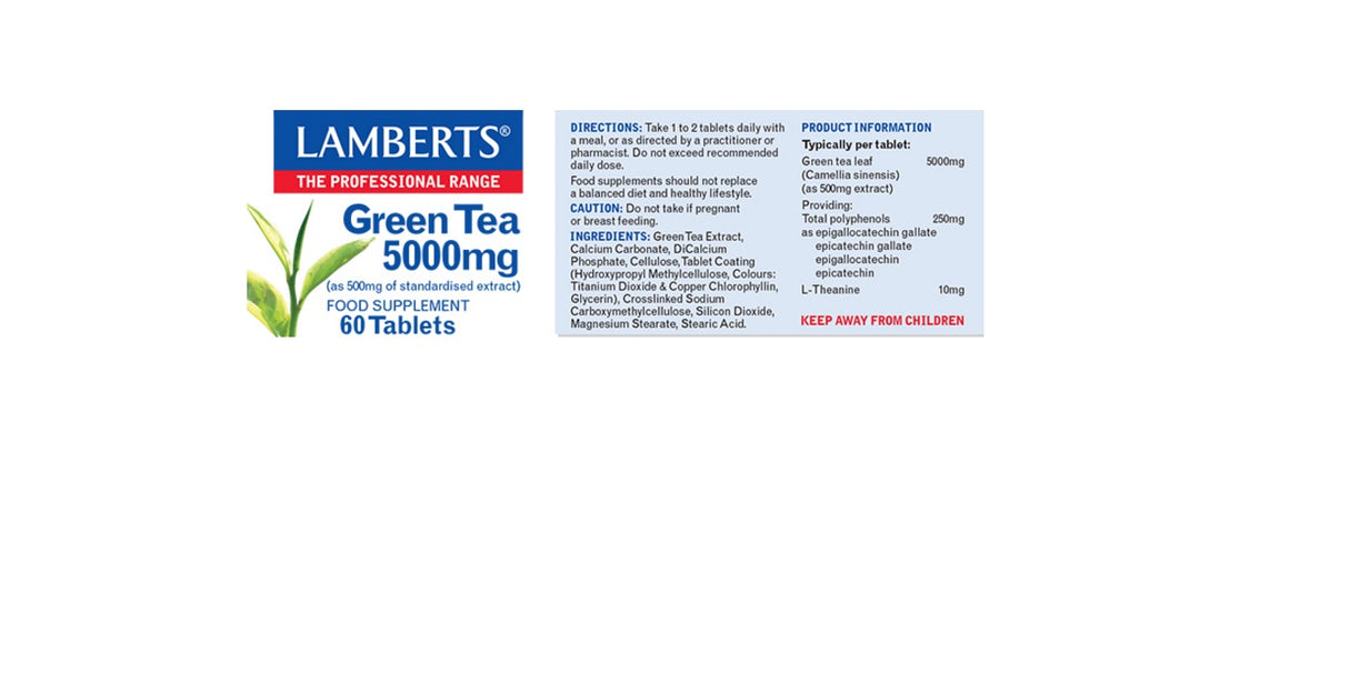 Lamberts Green Tea 5000mg (60 Tablets) # 8580