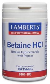 Lamberts Betaine HCI 180 Tablets #8404 - Up To 30% Off