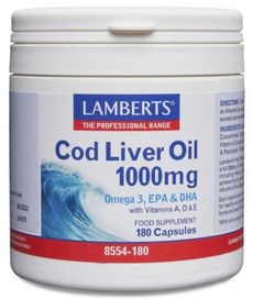 Lamberts Cod Liver Oil 1000mg 180 Capsules #8554 - Up To 30% Off