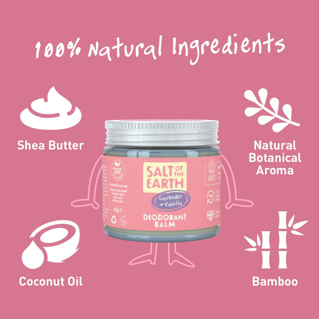 Salt Of The Earth Lavender & Vanilla natural deodorant balm # 60 Grams