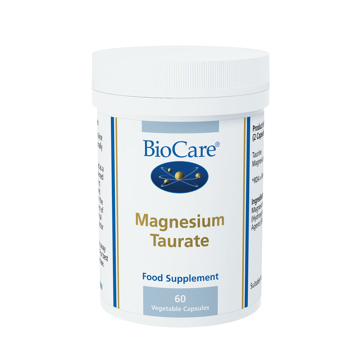 BioCare Magnesium Taurate 915mg (90mg elemental magnesium) 60 Capsules # 18360