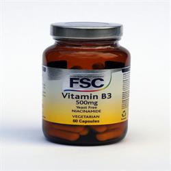 FSC Niacin (Nicotinamide 500mg B3) 60 Veg Capsules