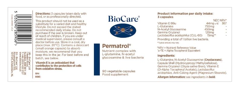BioCare Permatrol (permeability complex) 90 Capsules # 28590