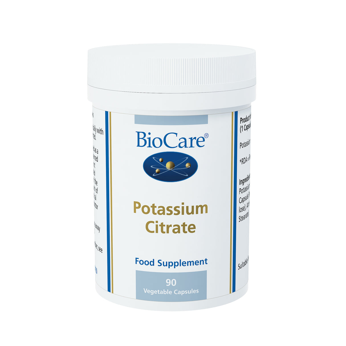 BioCare Potassium Citrate 277mg (100mg elemental potassium) 90 Capsules # 30190