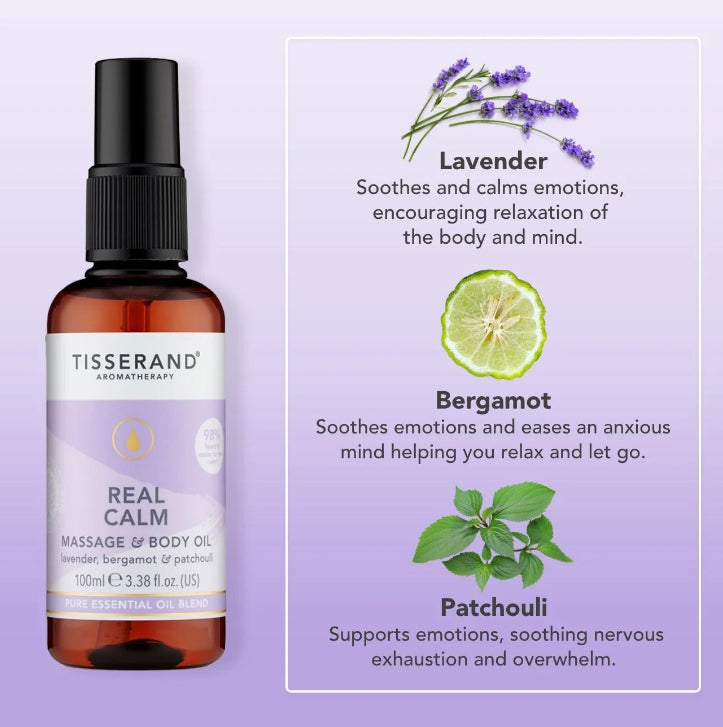 Tisserand Real Calm Massage & Body Oil 100ml