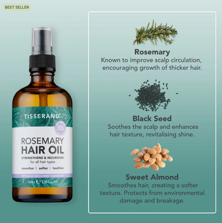 Tisserand Rosemary Hair Oil 100ml
