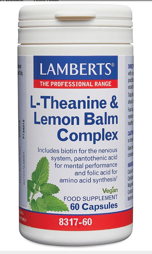 Lamberts Theanine & Lemon Balm Complex60 Tabs #8317