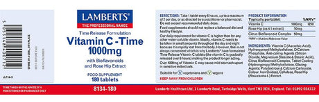Lamberts Vitamin C Time Release 1000mg ( 180 Tablets) # 8134