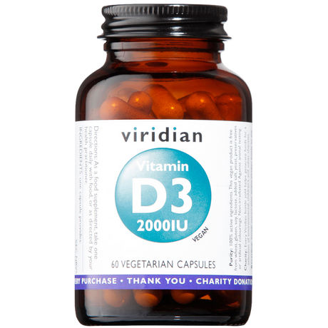 Viridian Vitamin D3 2000iu Veg Caps 60 size #274  Up To 30% Off
