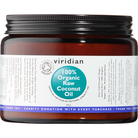 Viridian Raw Coconut Oil (Organic) ** 500g size #503  Up To 30% Off