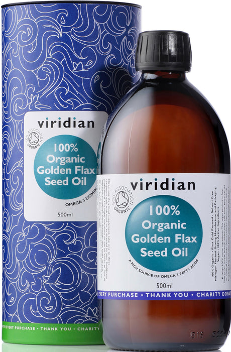 Viridian Flaxseed Omega Oil (Organic) 500ml size #506 Up To 30% Off