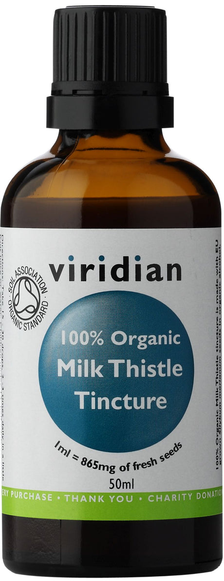 Viridian Milk Thistle Tincture (Organic)  50ml size #606 Up To 30% Off