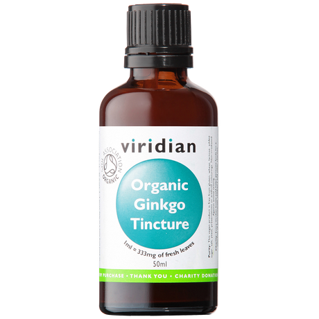 Viridian Ginkgo Biloba Tincture (Organic) 50ml size #607 Up To 30% Off