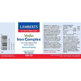 Lamberts Bio-Iron Complex (Vitamin B12 and L-Lysine) 120 Tablets #8244