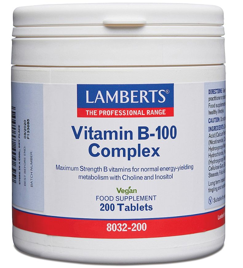 Lamberts Vitamin B-100 Complex ( 200 Tablets) # 8032
