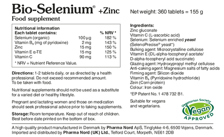Pharma Nord Bio-Selenium + Zinc (with vit C, E and B6) 360 tabs