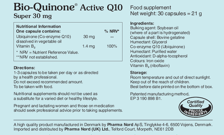 Pharma Nord Bio-Quinone Active Q10 Super 30mg (Ubiquinone) 30 caps