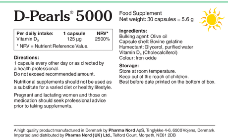 Pharma Nord D Pearls D3 5000iu-150mcg (cholecalciferol) 30 caps