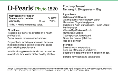 Pharma Nord D-Pearls Green 1520IU 38mcg 90 Capsules