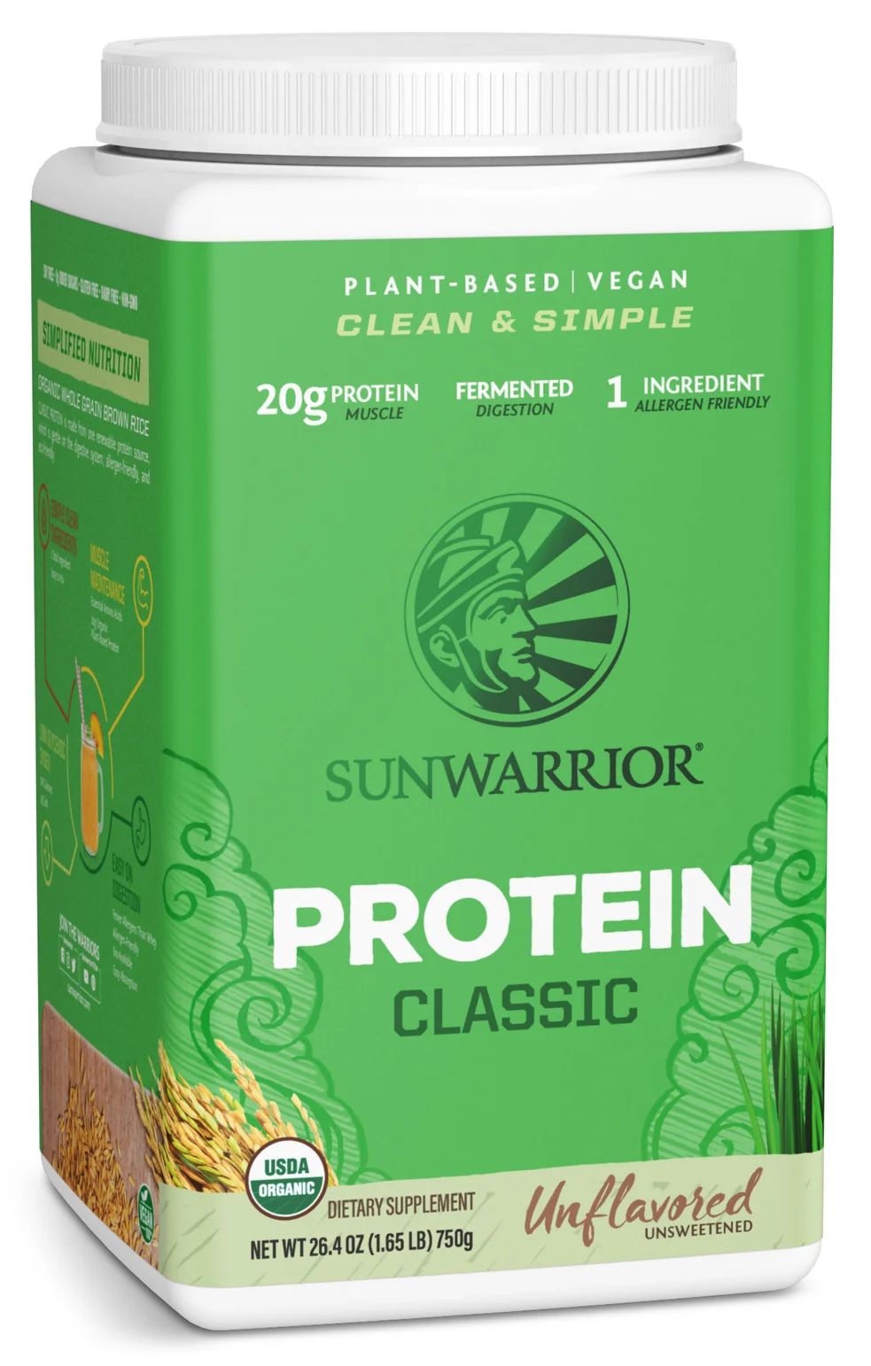 40% OFF Sunwarrior Protein Classic 750g  - Unflavoured **** BEST BEFORE DATE 03/2026******